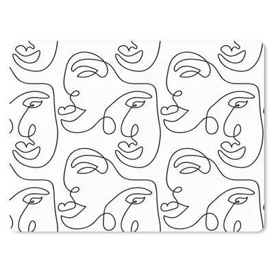 Produktbild von MuchoWow® Mauspad Mousepad Strichzeichnungen - Muster - Schwarz und Weiß 40x30 cm - Mousepads - Maus Mat - Pad - Mausunterlage - Anti Rutsch