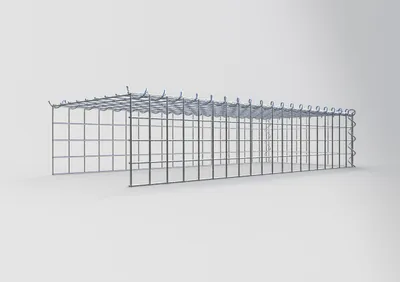 Obrázek produktu pro Přídavný gabion typ 4 100 cm x 20 cm x 40 cm (D x V x H), velikost ok 5 cm x 5 cm, spirála