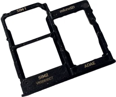 Produktbild von Dual Simkartenhalter und micro-SD Card Fach für Samsung Galaxy A41 (A415F/DSN), Original Ersatzteil, Schwarz