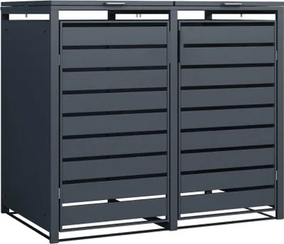 Produktbild von Westmann Metall Mülltonnenbox 2er Kubus 2x 240 L Anthrazit 132x80x116 cm