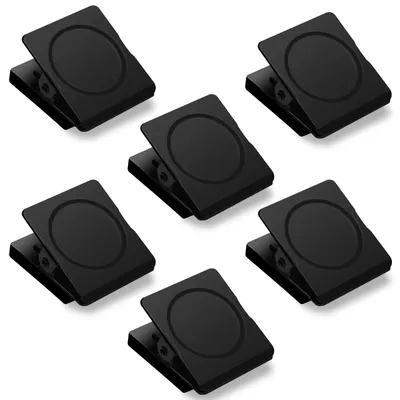 Produktbild von Magnetische Klammern, 12 Stück, magnetische Klammern für Kühlschränke, magnetische Metallklammern für Whiteboards, Büro, Zuhause, Küche, Schule