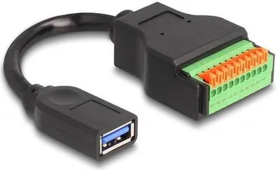 Immagine prodotto di Cavo adattatore USB Delock - da USB Tipo A (maschio) a connettore a 10 pin