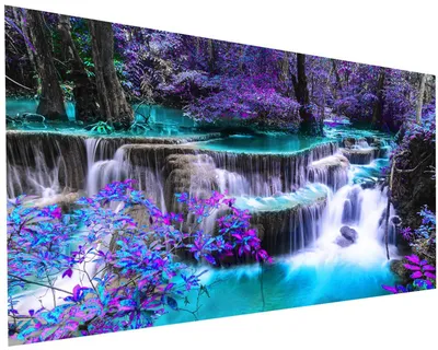 5D-Diamantgemälde Landschaft 90 x 39,6 cm, voller runder Bohrer, DIY-Set