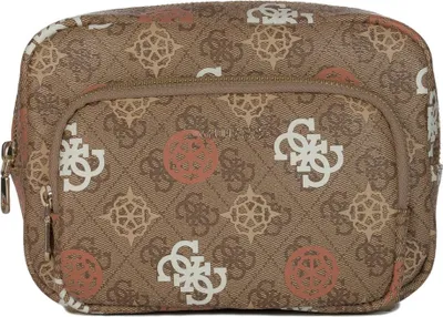 Produktbild von Guess Kosmetiktasche 4G Multi Braun, 22x15x8 cm, mit Reißverschlussfach außen