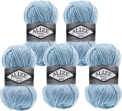 Produktbild von 500g Strickgarn Strickwolle Alize Superlana Maxi 25% Wolle, Farbwahl