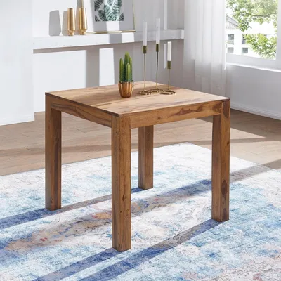 Produktbild von Esstisch >MUMBAI< in Sheesham, Massivholz - 80x76x80cm (BxHxT)