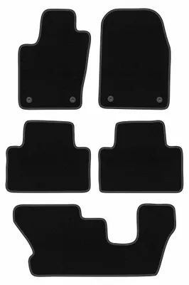 Obrázok produktu pre Velúrové autokoberce pre: Dodge Durango III 2010-2020 (7 miest) – sada 4 ks, čierne, na mieru – Wielganizator BASIC