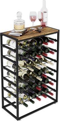 Lenmar, Weinregal aus Metall für Flaschen, LOFT 2-30, 88 x 59 x 30 cm, 30 Flaschen, Wein, Flaschenregal, Kellerregal, Regale, Flaschenhalter Robuste W