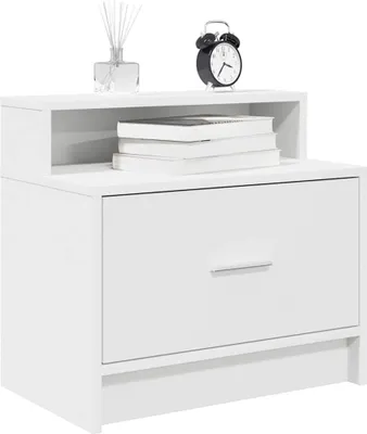 Obrázok produktu pre vidaXL Nočný stolík so zásuvkou biely 51x31x47 cm