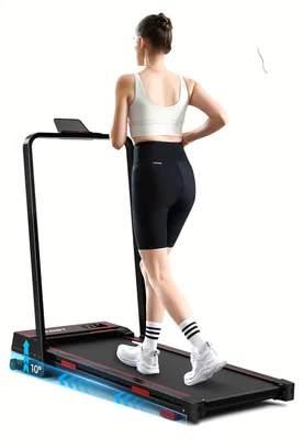 Immagine prodotto di Tapis roulant per uso domestico - Tapis roulant compatto - Tapis roulant elettrico - Tapis roulant pieghevole - Velocità da 1 a 12 km/h