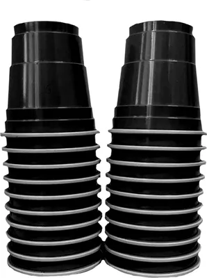Produktbild von Einweg-Schnapsgläser aus Kunsstoff 20 Stück schwarz 40 ml - Einheitsgröße