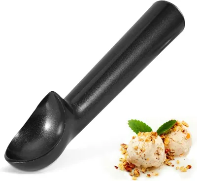 Produktbild von Gefrierbeständiger Eisportionierer mit Antihaftbeschichtung - ideal für Eiscreme, Kuchen Teig, Melonenkugel 18 cm x 4 cm - Schwarz