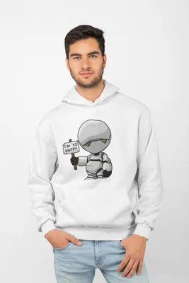 Produktbild von D&B Uni Hoodie MO00105 Im So Happy Weiß-Größe M