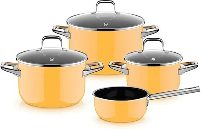 Productafbeelding van WMF Fusiontec Essential Pro pannenset, 4-delig, kleur: mango geel