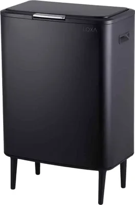 Produktbild von LoXa Abfalleimer Venice 60 L – großer 1-Kammer Küchenmülleimer, Soft-Close, Press-Top, herausnehmbarer Innenbehälter