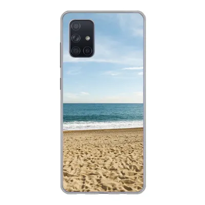 Produktbild von MuchoWow® Handyhülle Schutzhülle Hülle für Samsung Galaxy A51 Strand - Sand - Meer Silikon Softcase Handy Hülle - Schutzabdeckung