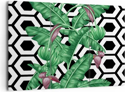 Produktbild von Bild auf Leinwand - Leinwandbild - Blatt Pflanze Blume - 165x110cm - Wand Bild - Wanddeko - Leinwanddruck - Bilder - Kunstdruck - Wanddekoration - Leinwand bilder - Wandkunst - CE165x110-3798