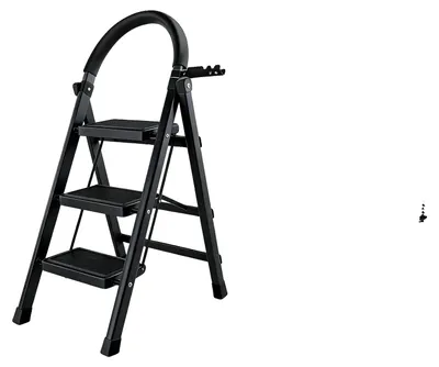 Imagen del producto de Escalera con empuñadura ergonómica, peldaños antideslizantes, escalera de 3 peldaños de color