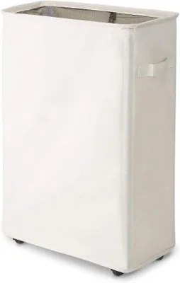 Produktbild von Famanu Wäschekorb - platzsparendes Design - mit Rollen - 44 l