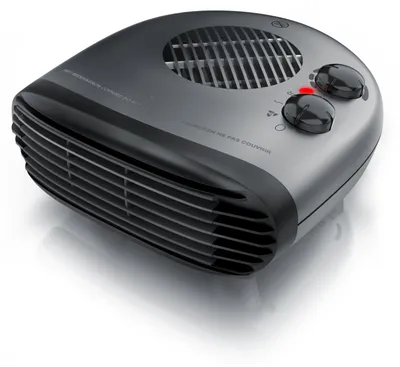 Produktbild von Brandson Heizlüfter 2000 W, 3 Leistungsstufen, regelbares Raumthermostat, Ventilatorbetrieb, Überhitzungsschutz, Schnellheizer für Büro und Wohnraum, grau