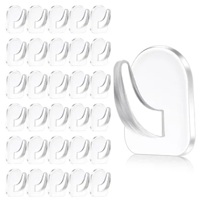 Produktbild von 100 selbstklebende Wandhaken:Klein,transparent,zum Trocknen von Handtüchern