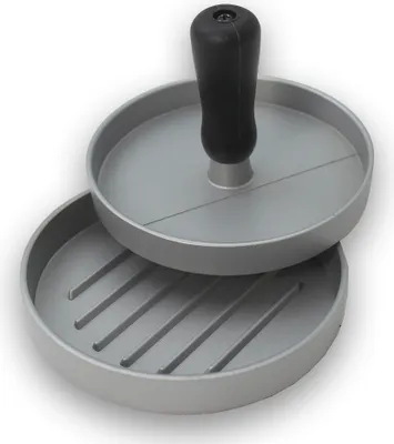 Produktbild von Hi Hamburgerpresse Ø12cm, Silber, Aluminium-Guss, 12 cm, CE, 12 cm, 48 mm