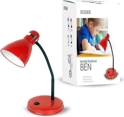 Immagine prodotto di NILSEN BEN lampada da tavolo con filettatura E27, rosso
