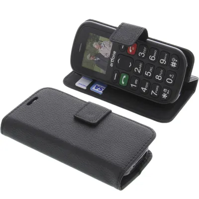 Produktbild von foto-kontor Tasche kompatibel mit Artfone CS181 Book Style schwarz Schutz Hülle Buch