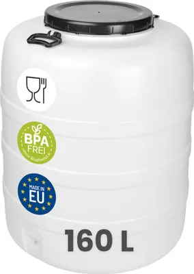 Image de Garronda 160L Fût à col large Fût d'ensilage Fût de fermentation Fût de fermentation Fût d'alimentation (blanc)