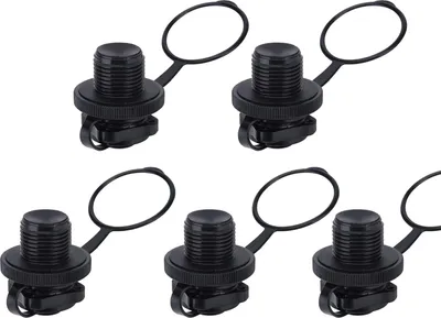 Produktbild von 5 Stück Ventil für Schlauchboote Aufblasbares Boot Kajak Kanu Ventil Valve mit Kappe Deckel, Boston Ventil Ersatz Universal Fit Luftventil für Aufblasbare, für Tubes, Towables, Paddel-Boote, Kajak