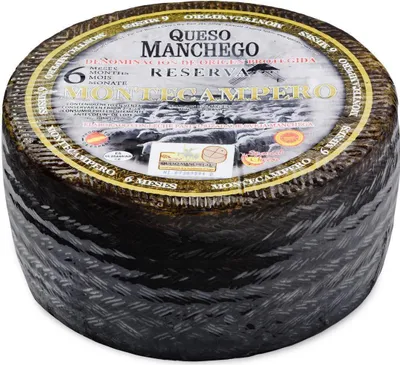 Produktbild von Montecampero QUESO MANCHEGO Reserva 6 Monate spanischer Schafs-Hartkäse 3kg D.O. PDO