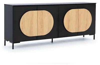 Produktbild von Schwarz-Braune Kommode Schlafzimmer Designer Holz Kommode Edle Anrichte