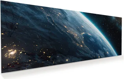 Produktbild von Glasbild 150x60cm in XXL für Wohnzimmer, Schlafzimmer Motiv Planet im Universum