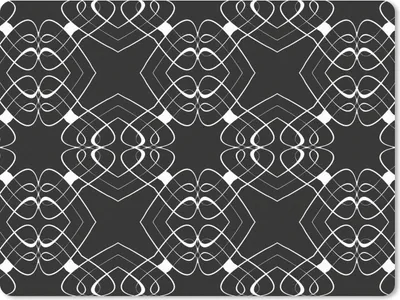 Produktbild von MuchoWow® Mauspad Mousepad Muster - Linie - Schwarz und Weiß 40x30 cm - Mousepads - Maus Mat - Pad - Mausunterlage - Anti Rutsch