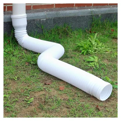 Produktbild von Flexible, Ausziehbare PE-Ablaufverlängerung für Regenrinnen, Rund (Weiß)