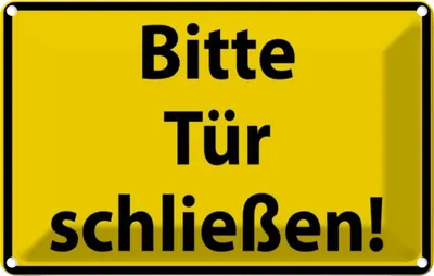 Produktbild von vianmo Blechschild 12x18 cm Bitte Tür schließen Warnschild Hinweisschild Sicherheit Vorsicht