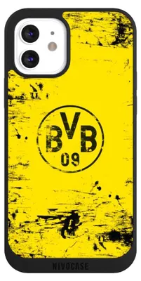 Produktbild von NIVOCASE Handyhülle für Apple iPhone 12  Hülle NIVOpure Case Schwarz BVB Borussia Dortmund Offizielles Lizenzprodukt