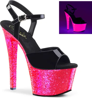 Produktbild von SKY-309UVLG Damen Sandale von Pleaser, Schwarz EU 40, US 10