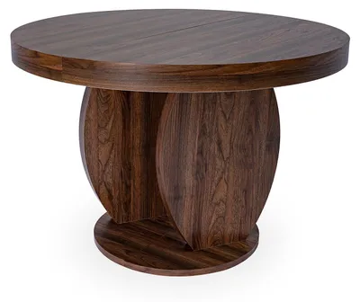 Image de MENZZO Table ovale extensible L110-260cm Icarios avec pieds design Bois Noyer