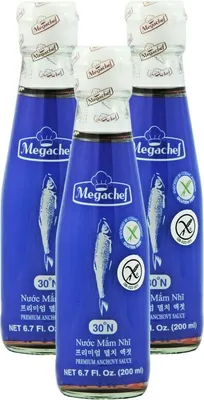 Produktbild von 3er-Pack Megachef premium Anchovy-Fischsauce | 3x 200ml | Glutenfrei, Ohne Glutamat