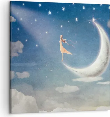 Produktbild von Bild auf Leinwand - Leinwandbild - himmel stern - 50x50cm - Wand Bild - Wanddeko - Wandbilder - Leinwanddruck - Bilder - Kunstdruck - Wanddekoration - Leinwand bilder - Wandkunst - AC50x50-3778