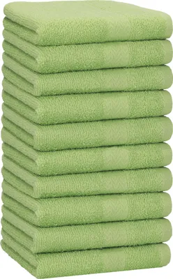 Produktbild von Betz 10 Stück Handtücher 50x100 cm PREMIUM 100% Baumwolle Farbe: apfelgrün