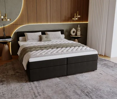 Produktbild von Čalúnená posteľ 180x200 SUVI 2 s úložným priestorom - antracit