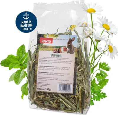 Produktbild von PANTO Kräutermix 5 x 100g - Nagerfutter mit Hafer und Petersilie