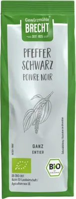 Produktbild von Brecht Gewürzmühle Pfeffer schwarz ganz NFP  70g