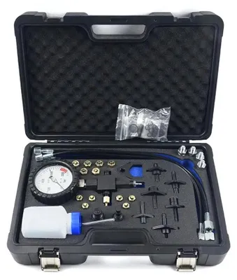 Produktbild von Common-Rail Diesel - Hochdruck Prüfkit 2000 bar - Kraftstoffdruckmesser - Für Einspritzleitungen - Motortest - Blindstopfen - Transportkoffer