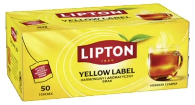Obrázek produktu pro Herbata czarna Lipton Yellow Label 50 torebek