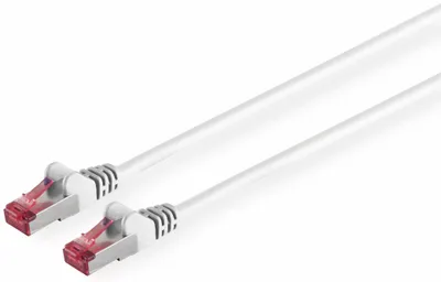 Obrázek produktu pro Síťový kabel S-IMPULS CAT.6a, S/FTP, PIMF, bezhalogenový, bílý, 0,15 m
