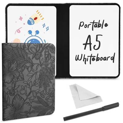 Imagen del producto de Pizarra de escritura a secas portátil – Cuaderno reutilizable de 9,5 x 6,6 pulgadas