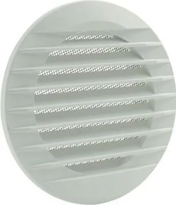 Produktbild von Marley Lüftungsgitter 190 x 150 mm rund , mit Fliegengitter, weiß